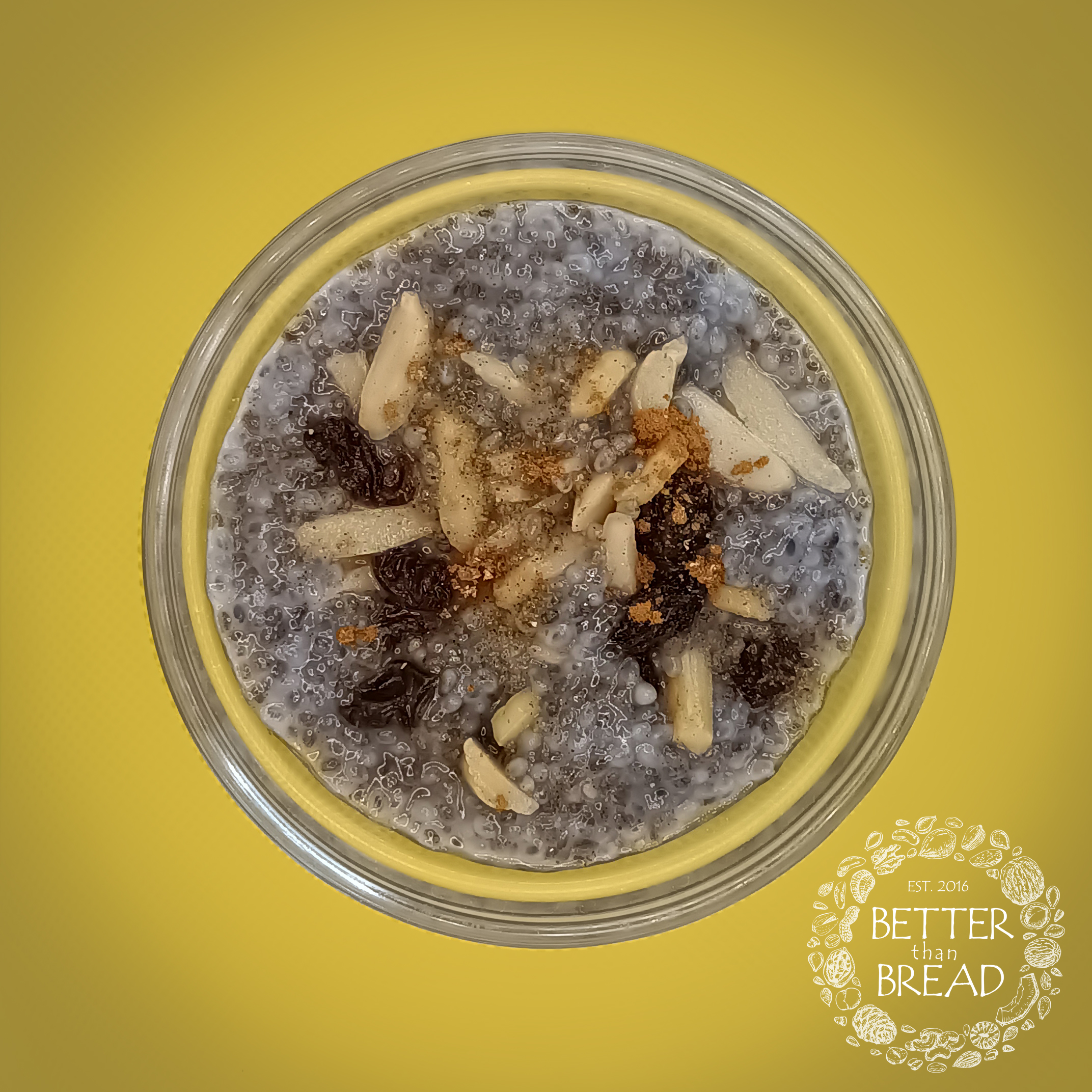 BTB Better Than Cereal Chia Maria Pudding Flavour Indian Chai - Product Tag Yellow