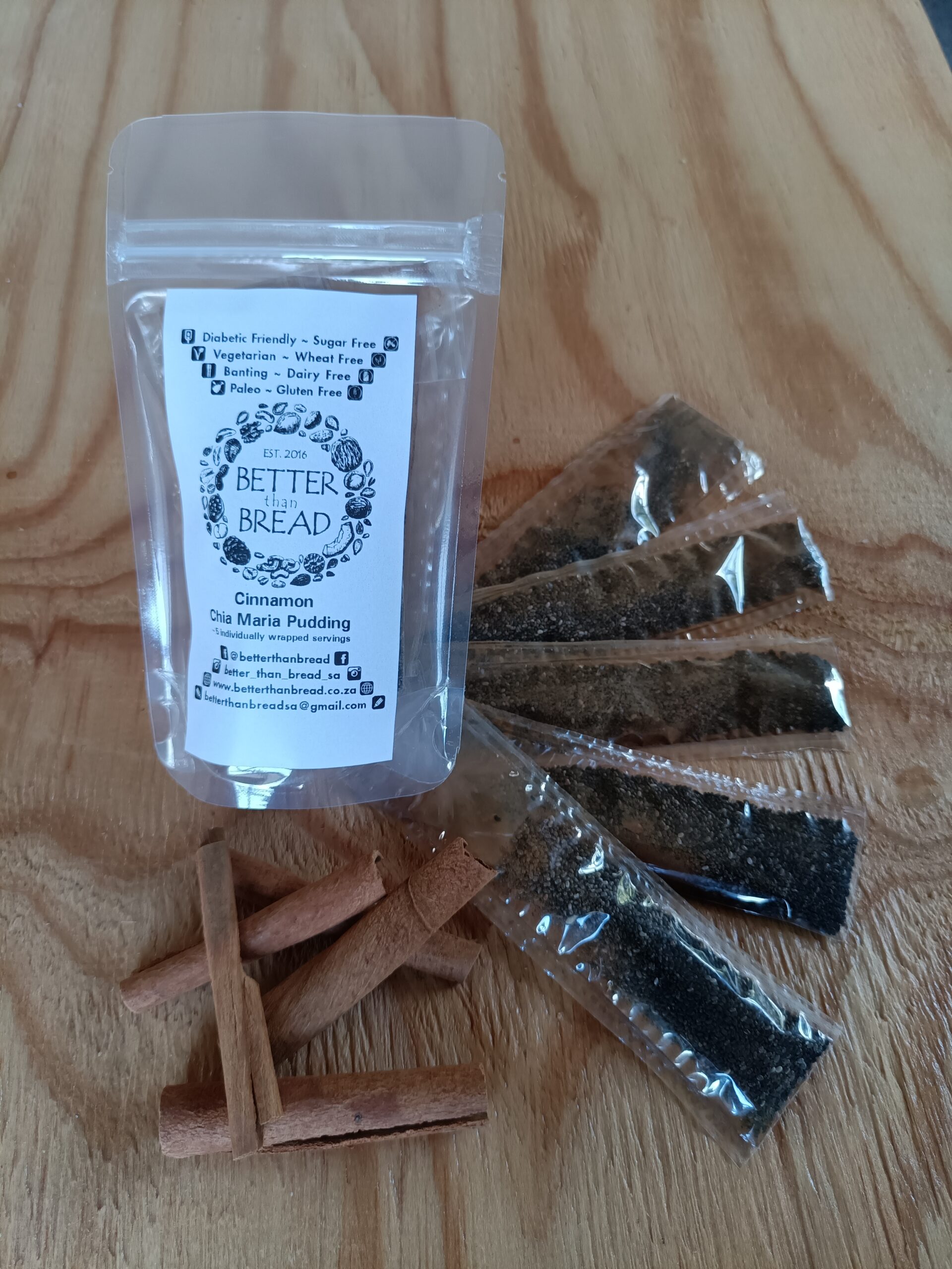 Better Than Cereal - Cinnamon Chia Maria Pudding - 5 Individually Wrapped Servings