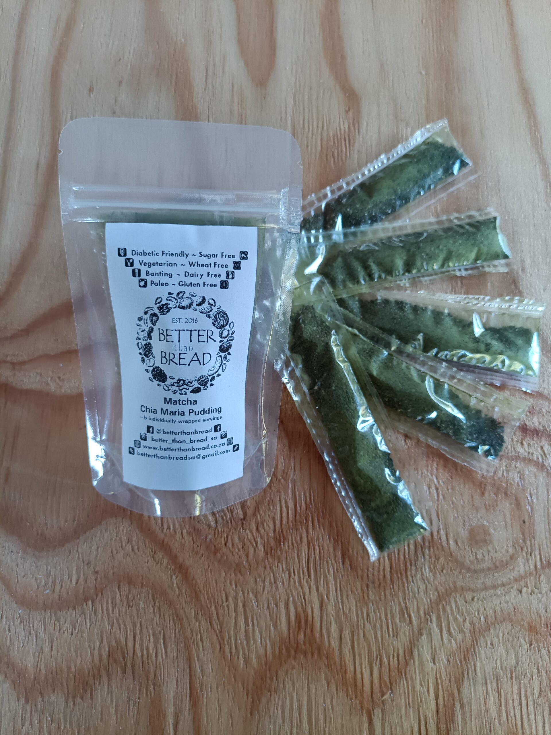 Better Than Cereal – Matcha Chia Maria Pudding - 5 Individually Wrapped Servings